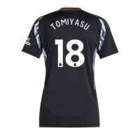 Fotballdrakt Dame Arsenal Takehiro Tomiyasu #18 Bortedrakt 2024-25 Kortermet